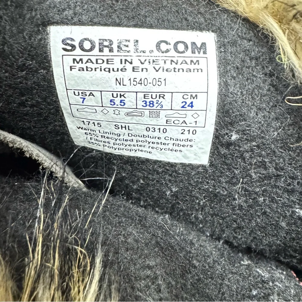 Sorel Women's NL1540 Fur Joan of Arctic Leather Waterproof Winter Boots Size 7